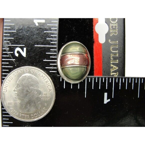 Vintage Alexander Julian Cufflinks Silver Plated Enamel - Picture 12 of 14